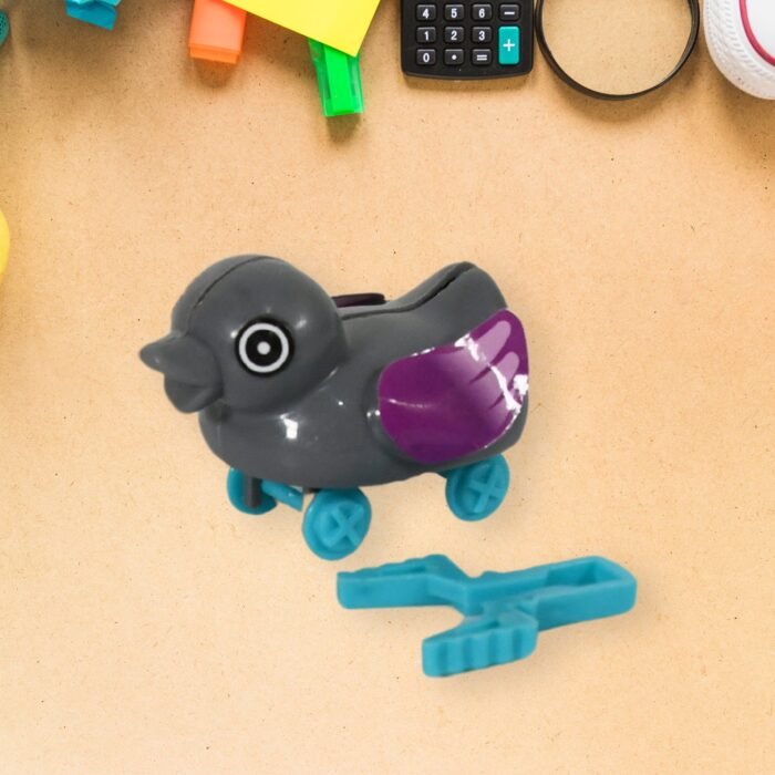 Small push back duck toy,  Ejectable spring tail duck,  Small DIY duck Toy - Image 1