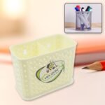 multipurpose Holder for Desk,  Plastic Pen Pots Desk Organizers Pencil Pots Holder Stationary Supplies for Office,  Home,  School Non-slip Silicone Bottom