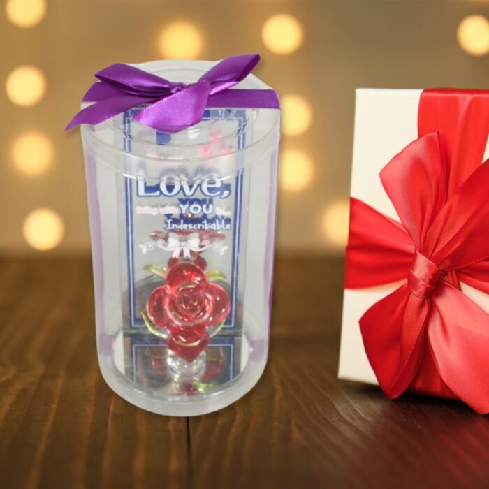 Lovely Rose Gift Showpiece,  Love showpiece Valentine's Day Gift,  Cute Anniversary,  Wedding,  Birthday,  Boyfriend,  Husband Romantic Unique Gift Set,  Home Decoration Gift Set (1 Pc) - Image 3