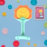 Baby Silicone Teether, Fruit Teether for Toddlers, 100% Food Grade Silicone Teether, Non-Toxic & Latex Free Suitable for Kids Above 3 Months Sunflower, Moon Shape(1 Pc)