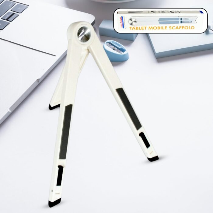 Slim Tablet Mobile Stand Adjustable Foldable Tablet Stand Scaffold (1 Pc) - Image 1