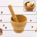 Mortar and Pestle Set for Spices,  Okhli Masher,  Khalbatta,  Kharal,  Mixer,  Natural & Traditional Grinder and Musal,  Well Design for Kitchen,  Home,  Herb - Image 3