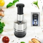 Food Cutter,  Multifunctional Stainless Steel Blade Onion Cutter Food Vegetable Cutting Tool Home Kitchen Accessory,  Vegetable Onions Garlic Nuts Salads Hand Chopper Kitchen
