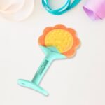 Baby Silicone Teether, Fruit Teether for Toddlers, 100% Food Grade Silicone Teether, Non-Toxic & Latex Free Suitable for Kids Above 3 Months Sunflower, Moon Shape(1 Pc) - Image 3