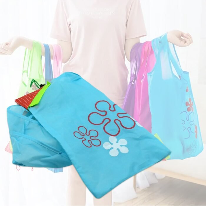Reusable Grocery Bags - Reusable Bags With Handles - Washable Reusable Shopping Bags Foldable - Image 3