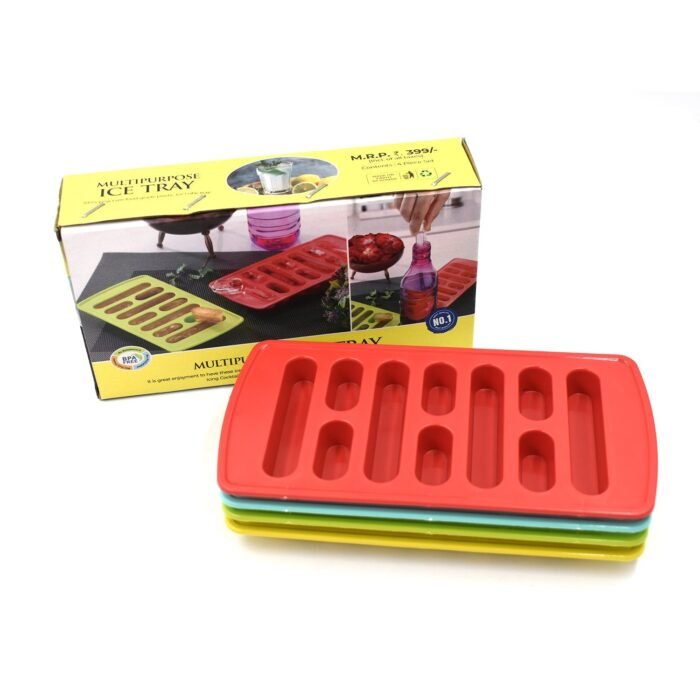 4 Pc Fancy Ice Tray used widely in all kinds of household places while making ices and all purposes. - Image 1