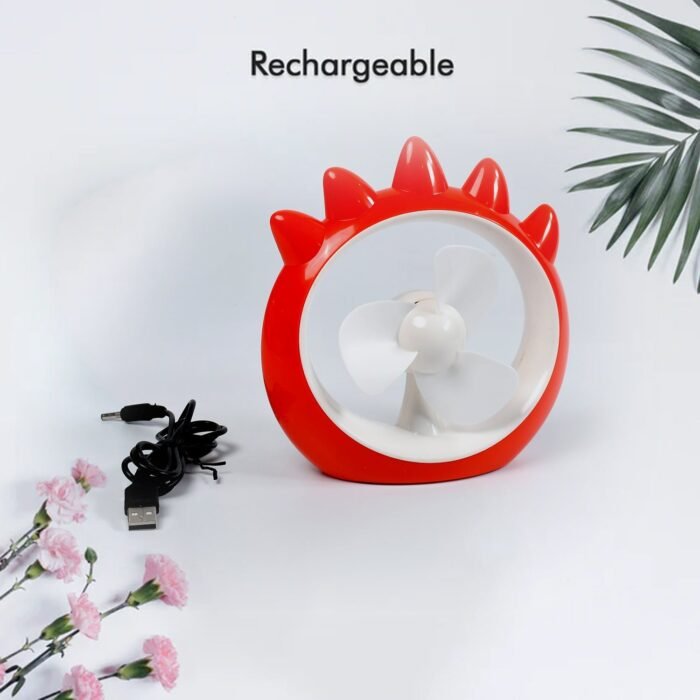 MINI DESKTOP FAN RECHARGEABLE TABLE FAN HANDHELD FAN USB FAN DESK FAN COOLING FAN FOR HOME ,  OFFICE ,  CAR,  & MULTI USE FAN (Battery Not Include) - Image 3