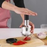 Food Cutter,  Multifunctional Stainless Steel Blade Onion Cutter Food Vegetable Cutting Tool Home Kitchen Accessory,  Vegetable Onions Garlic Nuts Salads Hand Chopper Kitchen - Image 6