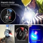 Keychain Led Flashlight Rechargeable Multi Function 6 Lighting Modes Pocket Key Chain Flash Light USB for Outdoor Camping, Walking With Cigarette Lighter - Image 5