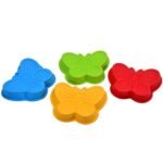Butterfly Shape Cake Cup Liners I Silicone Baking Cups I Muffin Cupcake Cases I Microwave or Oven Tray Safe I Molds for Handmade Soap,  Biscuit,  Chocolate,  Muffins,  Jelly – Pack of 4