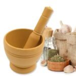 Mortar and Pestle Set for Spices,  Okhli Masher,  Khalbatta,  Kharal,  Mixer,  Natural & Traditional Grinder and Musal,  Well Design for Kitchen,  Home,  Herb - Image 6