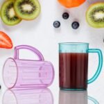 Stylish Juice Glass With Handle,  Water Glass,  Beer Glass,  Milk Shake Glass,  Multipurpose Glass Plastic Beer Mug,  Unbreakable Beer Tasting Glasses,  Clear Juice Glasses Suitable for Kids (2 pc) - Image 3