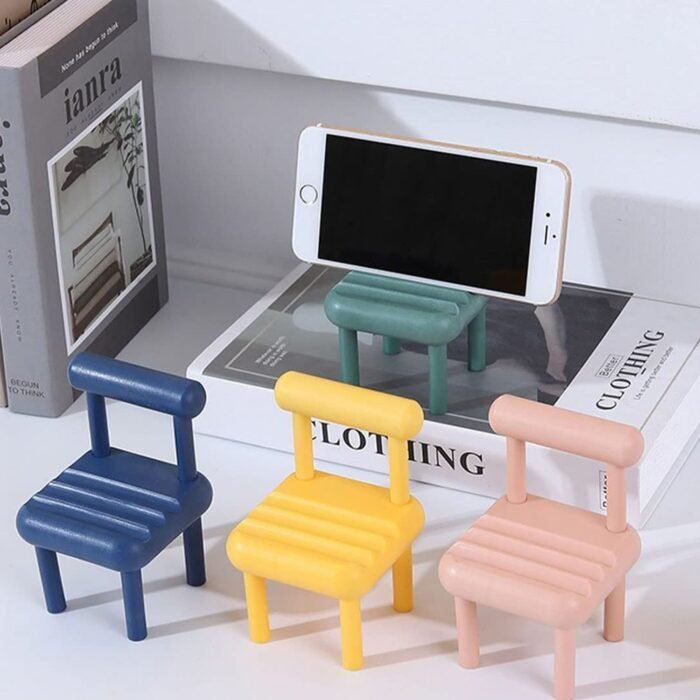 Mobile Phone Holder,  Mini Chair Cell Phone Stand,  Portable Smartphone Dock,  Cellphone Holder for Desktop Design Compatible with All Mobile Phones (1 Pc) - Image 7