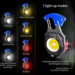 Keychain Led Flashlight Rechargeable Multi Function 6 Lighting Modes Pocket Key Chain Flash Light USB for Outdoor Camping, Walking With Cigarette Lighter - Image 3