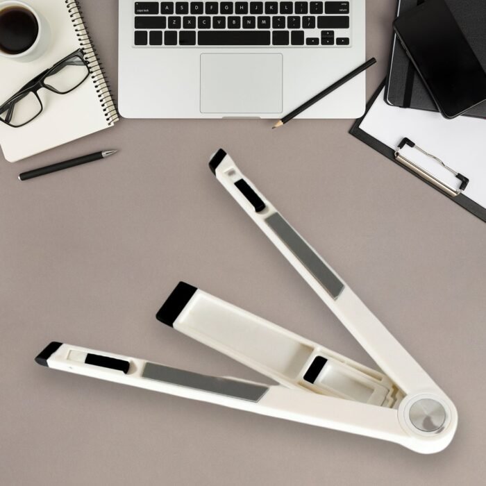 Slim Tablet Mobile Stand Adjustable Foldable Tablet Stand Scaffold (1 Pc) - Image 3