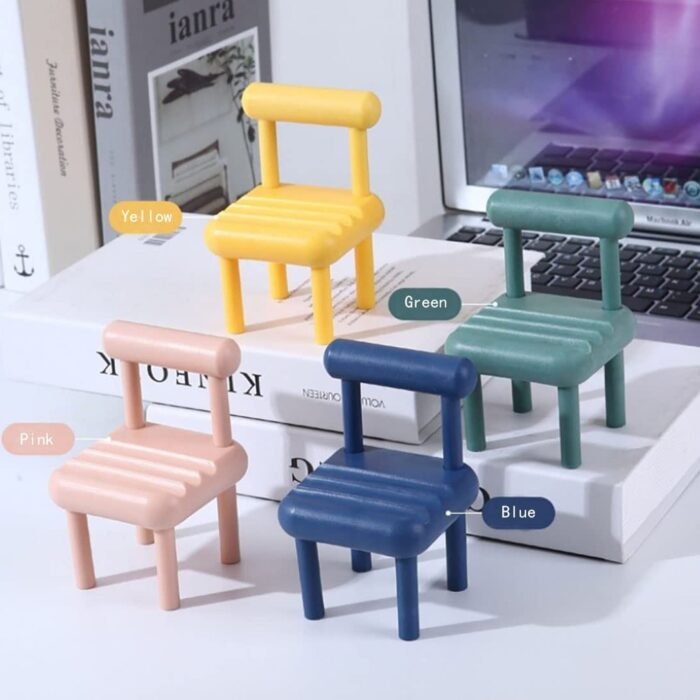 Mobile Phone Holder,  Mini Chair Cell Phone Stand,  Portable Smartphone Dock,  Cellphone Holder for Desktop Design Compatible with All Mobile Phones (1 Pc) - Image 3