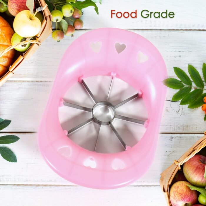 Multi Purpose Fruit Slicer Apple Cutter Regular With 8 Stainless Steel Blades Apple Slicer (1 Pc) - Image 3