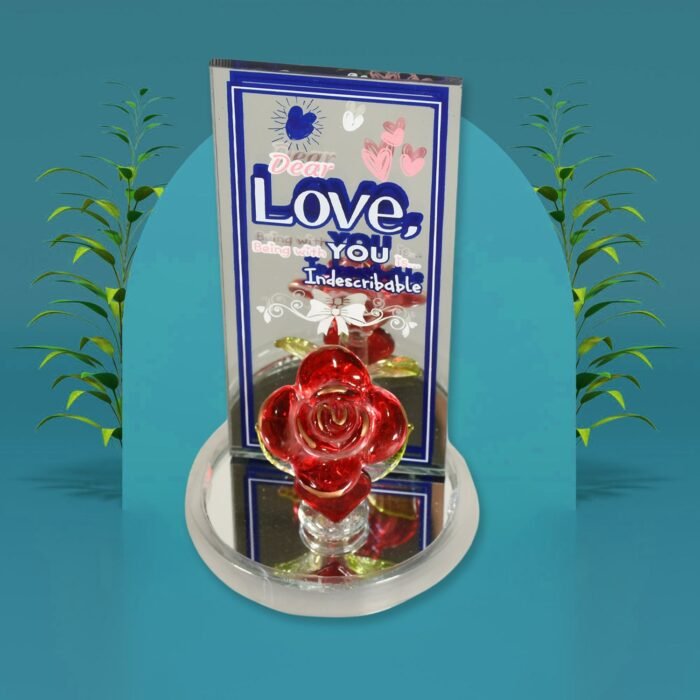 Lovely Rose Gift Showpiece,  Love showpiece Valentine's Day Gift,  Cute Anniversary,  Wedding,  Birthday,  Boyfriend,  Husband Romantic Unique Gift Set,  Home Decoration Gift Set (1 Pc) - Image 6