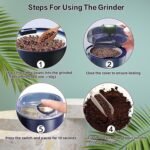 Mini Mixer,  Small Blander,  Power full Mini Grinder,  Electric Coffee Bean Grinder Grinder Machine Portable Grinder for Home and Office. (4 Blade Grinder ) - Image 5