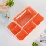 Tissue Paper Storage Holder, Stationery Storage Remote Control, Decorative Pen, Pencil, Napkin, Mobile Phone Multi-Function Desk Storage Organizer for Home and Office (6 Compartment) - Image 7