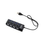 4 Port USB,  HUB USB 2.0 HUB Splitter High Speed with On/Off Switch Multi LED Adapter Compatible with Tablet Laptop Computer Notebook - Image 4