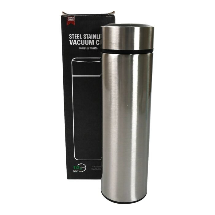 Double Stainless Steel Wall Smart Flask Vacuum Insulated Water Bottle | Perfect for Hot and Cold Drinks | for Campaign Travelling (450ml) - Image 4