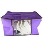 Clothing storage bag with zipper,  non-woven storage bag for storing the clothes and sarees. - Image 7