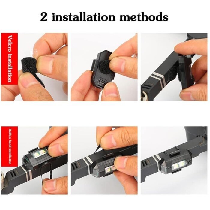 Mini LED Strobe Lights,  Waterproof Lights,  Lightweight RGB LED Lights Drone Strobe Lights Veicle Anti-Collision Strobe Light Bike Motocycle Lights USB Recharge  Multi-colors - Image 6