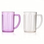 Stylish Juice Glass With Handle,  Water Glass,  Beer Glass,  Milk Shake Glass,  Multipurpose Glass Plastic Beer Mug,  Unbreakable Beer Tasting Glasses,  Clear Juice Glasses Suitable for Kids (2 pc) - Image 4