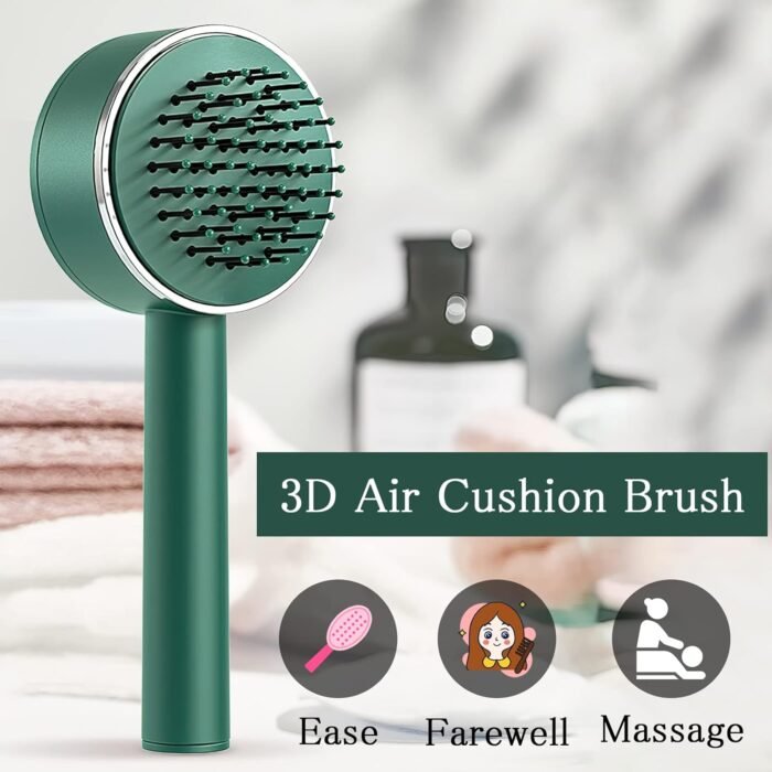 Air Cushion Massage Brush,  Airbag Massage Comb with Long Handle,  Self-Cleaning Hair Brush,  Detangling Anti-Static for All Hair - Image 8