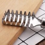 Fish Scale Remover Scraper Stainless Steel Fish Cutting Tools Sawtooth Easily Remove Fish Scales-Cleaning Brush Scraper Kitchen Tool- - Image 3