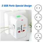 All-in-One Universal Worldwide Travelling AC Adaptor Plug (AU / UK / US / EU) International Power Charger Electric USB Power Plug Socket Adapter Converter (1 Pc) - Image 6