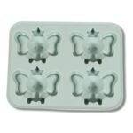 Silicone Cartoon Shape 4 Grid Ice Cube Tray Ice Cube Molds Trays Small Cubes Tray For Fridge,  Flexible Silicon Ice Tray (1 pc) - Image 3