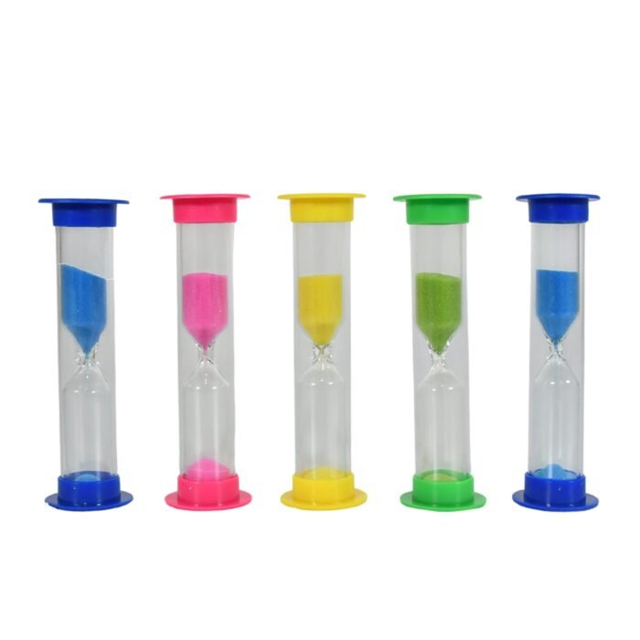 Sand Timer Plastic Hourglass,  Sand Glass Toy Sand Clock for Kitchen,  Office,  School and Brushing Teeth for Bathroom Timer Clock Children Hourglass Sand glass Toothbrush Household Sand Clock (3 Min Approx / 5 pc) - Image 4