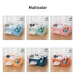 Tissue Paper Storage Holder, Stationery Storage Remote Control, Decorative Pen, Pencil, Napkin, Mobile Phone Multi-Function Desk Storage Organizer for Home and Office (6 Compartment) - Image 8