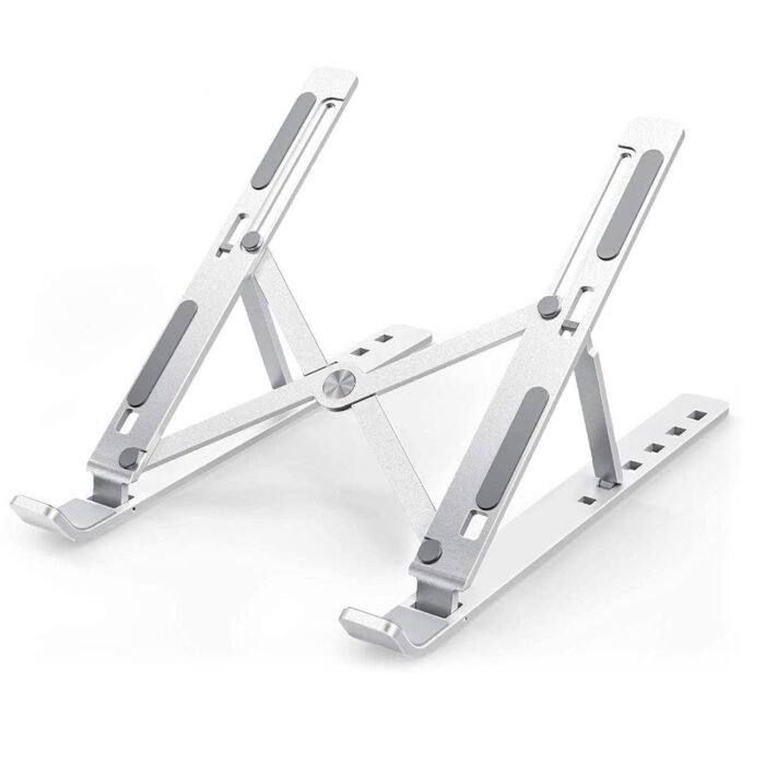 Laptop Stand for Desk | Metal Portable Laptop Stand,  with 6 Adjustable Angles | Laptop Riser,  Phone,  and Tablet Stand | Compatible for All Laptop - Image 4