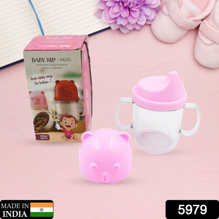 Baby Milk Mug Sippy Cup Baby Mug,  Leakproof,  Mug For Kids Lightweight,  Nursing,  Dishwasher Safe Mug (250 Ml / 1 Pc) - Image 2