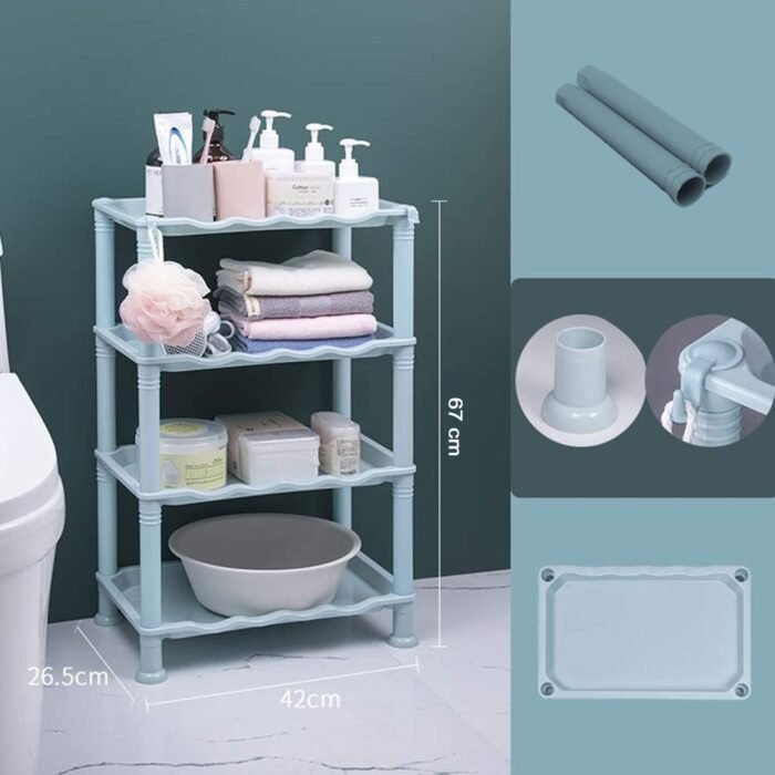 4 Layer Multifunctional Storage Shelf Organizer Narrow Storage Rack for Kitchen or Bathroom - Image 6