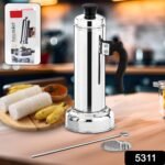 Puttu Maker with Steamer Plate,  Metal Stick,  Black Plastic Handle,  Silver Lid,   Puttu Maker Set  To Use with Pressure Cooker Top,  Food Grade Stainless Steel - Image 2