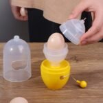 MANUAL EGG PULLER SCRAMBLER HOUSEHOLD WHITE EGG YOLK MIXER KITCHEN TOOL MIX MANUAL SCRAMBLER CONVENIENT WITHOUT BREAKING EGGS. - Image 4
