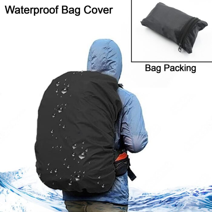 Heavy Waterproof Nylon Rain Cover/Dust Cover - Elastic Adjustable for Laptop Bags and Backpacks,  School Bag Waterproof Cover,  Dust Proof,  Backpack,  Laptop Bag Cover (1Pc) - Image 1