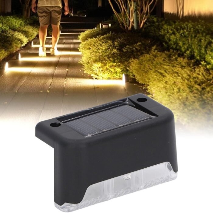 Solar Decorative Lights,  Waterproof Durable Garden Atmosphere Lights Stair Lights Railing Lights Step Steps Lights for Outdoor Patio Courtyard Stair Step Fence Patio Stairs, Yard,  Garden Pathway ( 4 Pc Set) - Image 6