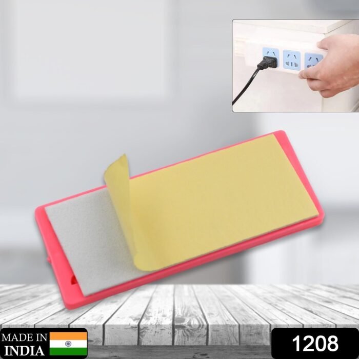 Self Adhesive No Hole Wall Mount,  Reusable,  Non Residue Plug Organizer  For Home Office & Multiuse Device - Image 2