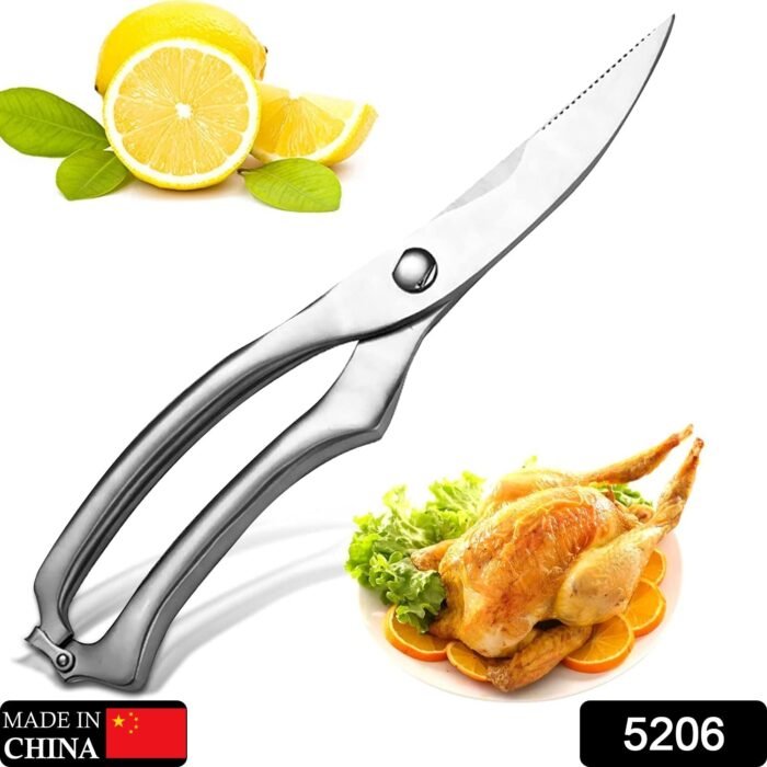Heavy Duty Stainless Steel Poultry Shears,  Premium Ultra Sharp Spring-Loaded Kitchen - Image 2