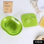 Plastic Soap Dish Holder for Bathroom Shower Wall Mounted Self Adhesive Soap Holder Saver Tray-Plastic Sponge Holder for Kitchen Storage Rack Soap Box,  Bathroom - Image 2