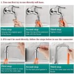 9087b Flexible Water Tap Extender, Universal Foaming Extension Tube with Connector, 360 Free Bending Faucet Extender, Adjustable Sink Drain Extension (46cm)