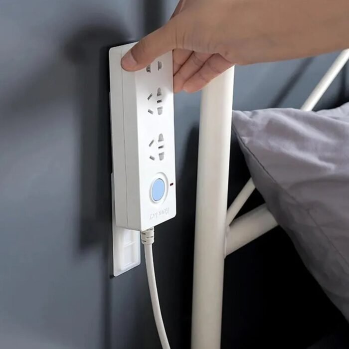 Self Adhesive No Hole Wall Mount,  Reusable,  Non Residue Plug Organizer  For Home Office & Multiuse Device - Image 5