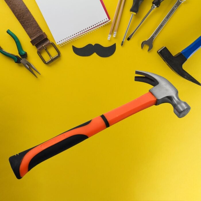 Stainless Claw Hammer with Fiberglass Handle,  Shock Resistant,  Corrosion Resistant,  Rust Proof,  Durable,  Environmental friendly,  364g,  28cm - Image 1