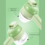 2284 4 in 1 Handheld Electric Vegetable Cutter Set, Multifunction Mini Chopper Food Processor, Wireless Electric Garlic Mud Masher, for Garlic, Chili ,Onion, Ginger