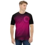 Sport Jersey for Men Digital Print Black & Dark Pink